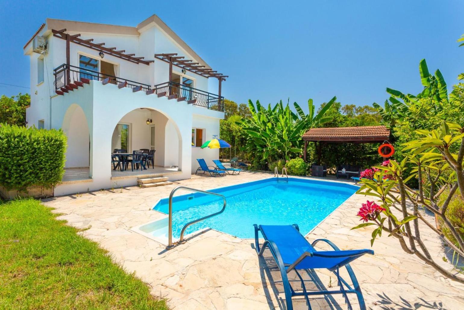Sun Beach Villa Thio Polis Exterior foto